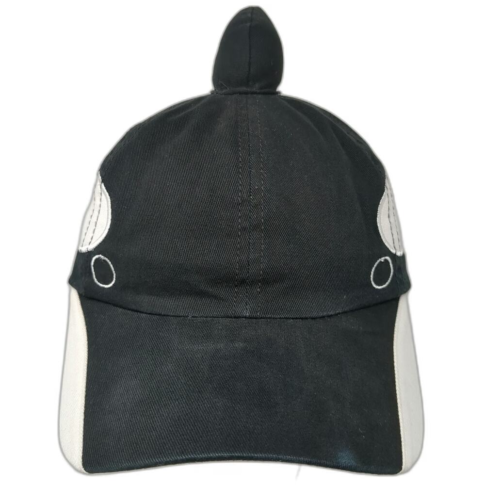 SeaWorld Orca Fin Baseball Cap Black One Size Strapback Killer Whale Shamu Hat